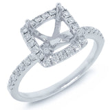 0.34ct 14k White Gold Diamond Semi-mount Ring
