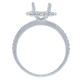 0.36ct 18k White Gold Diamond Semi-mount Ring for 1.50ct Center