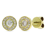 0.26ct 14k Yellow Gold Diamond Stud Earring