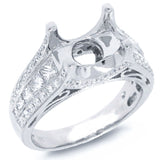 0.86ct 18k White Gold Diamond Semi-mount Ring
