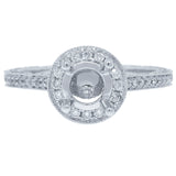 0.68ct 18k White Gold Diamond Semi-mount Ring