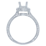 0.68ct 18k White Gold Diamond Semi-mount Ring