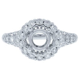 0.87ct 18k White Gold Diamond Semi-mount Ring