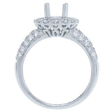0.87ct 18k White Gold Diamond Semi-mount Ring