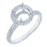 1.01ct 18k White Gold Diamond Semi-mount Ring