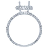 1.01ct 18k White Gold Diamond Semi-mount Ring