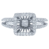 1.24ct 18k White Gold Diamond Semi-mount Ring