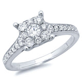 0.83ct 18k White Gold Diamond Lady's Ring
