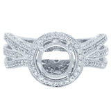 0.75ct 18k White Gold Diamond Semi-mount Ring