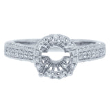 0.48ct 18k White Gold Diamond Semi-mount Ring