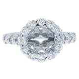0.86ct 18k White Gold Diamond Semi-mount Ring