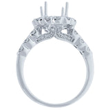 0.86ct 18k White Gold Diamond Semi-mount Ring