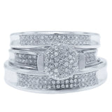 0.39ct 14k White Gold Diamond Trio Set Pave