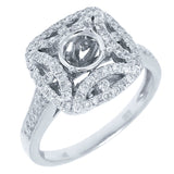 0.66ct 14k White Gold Diamond Semi-mount Ring