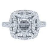 0.66ct 14k White Gold Diamond Semi-mount Ring