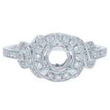 0.30ct 14k White Gold Diamond Semi-mount Ring