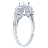 0.30ct 14k White Gold Diamond Semi-mount Ring