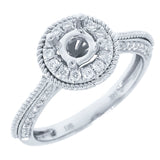 0.35ct 14k White Gold Diamond Semi-mount Ring