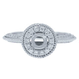 0.35ct 14k White Gold Diamond Semi-mount Ring