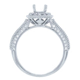 0.35ct 14k White Gold Diamond Semi-mount Ring