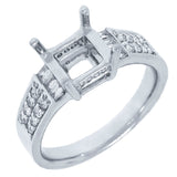0.40ct 18k White Gold Diamond Semi-mount Ring