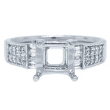 0.40ct 18k White Gold Diamond Semi-mount Ring