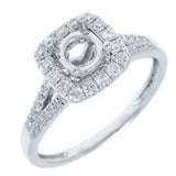 0.32ct 14k White Gold Diamond Semi-mount Ring