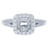 0.32ct 14k White Gold Diamond Semi-mount Ring