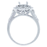 0.52ct 14k White Gold Diamond Semi-mount Ring