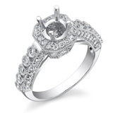 0.95ct 18k White Gold Diamond Semi-mount Ring