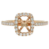 0.35ct 14k Rose Gold Diamond Semi-mount Ring