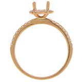 0.35ct 14k Rose Gold Diamond Semi-mount Ring