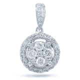 0.34ct 14k White Gold Diamond Pendant