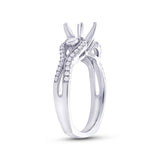 0.49ct 14k White Gold Diamond Semi-mount Ring