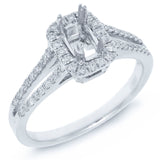 0.36ct 18k White Gold Diamond Semi-mount Ring
