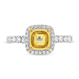 0.48ct 14k Two-tone Gold Diamond Semi-mount Ring
