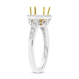 0.48ct 14k Two-tone Gold Diamond Semi-mount Ring