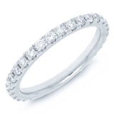 0.53ct 14k White Gold Diamond Eternity Band Size 4.5