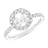 0.64ct 14k White Gold Diamond Semi-mount Ring