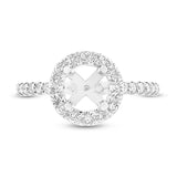 0.64ct 14k White Gold Diamond Semi-mount Ring
