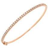 0.90ct 14k Rose Gold Diamond Bangle