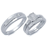 0.35ct 14k White Gold Diamond Trio Set Pave