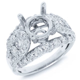 1.70ct 18k White Gold Diamond Semi-mount Ring