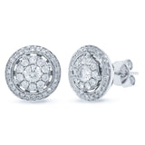 0.65ct 14k White Gold Diamond Stud Earring