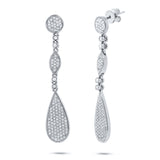 0.60ct 14k White Gold Diamond Pave Earring