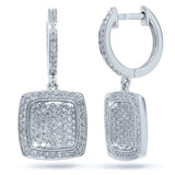0.66ct 14k White Gold Diamond Pave Earring