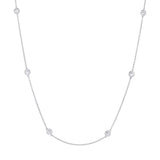 1.02ct 14k White Gold 18" Diamonds By The Yard Chain