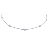 0.53ct 14k White Gold 18" Diamonds By The Yard Chain