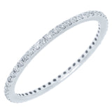 0.21ct 18k White Gold Diamond Eternity Band Size 2.5