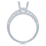 0.80ct 18k White Gold Diamond Semi-mount Ring